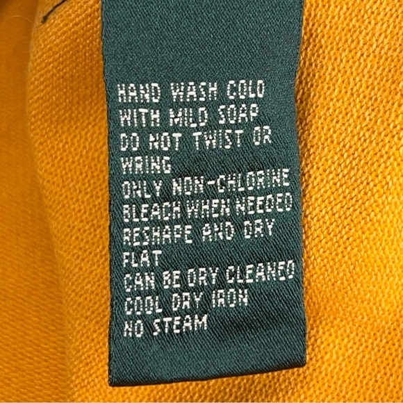 Small Lauren Ralph Lauren Silk Blend Yellow Knit Cardigan Button Front Preppy - Picture 14 of 14